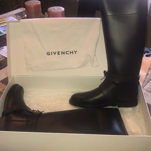 Givenchy brown rubber rain boots